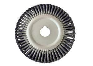 Wholesale 300mm Knot Wire Wheel Brush with 0.5mm Carbon Steel Wire for Aggressive Edge Use from china suppliers