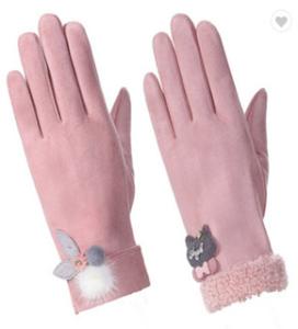 Wholesale Women Leather Touch Screen Gloves Outdoor Warm Cute Dating Party from china suppliers