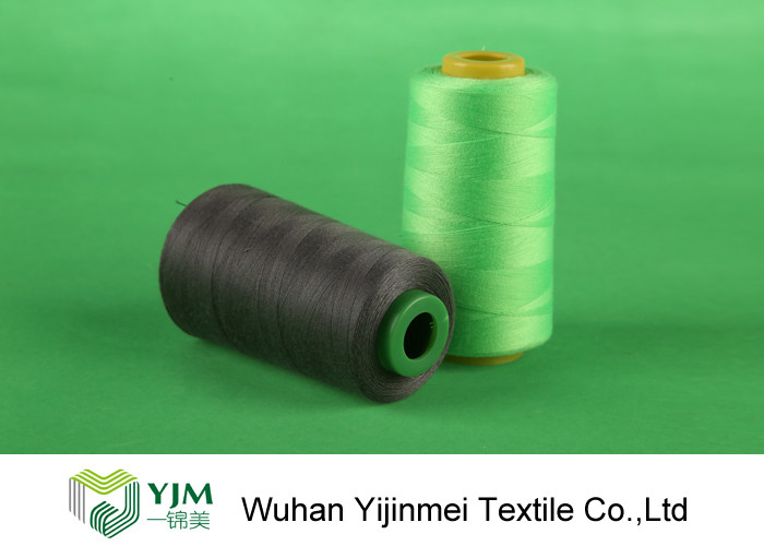 Ne 20s To 60s Customized Color 100 Polyester Sewing Thread For Knitting / Weaving