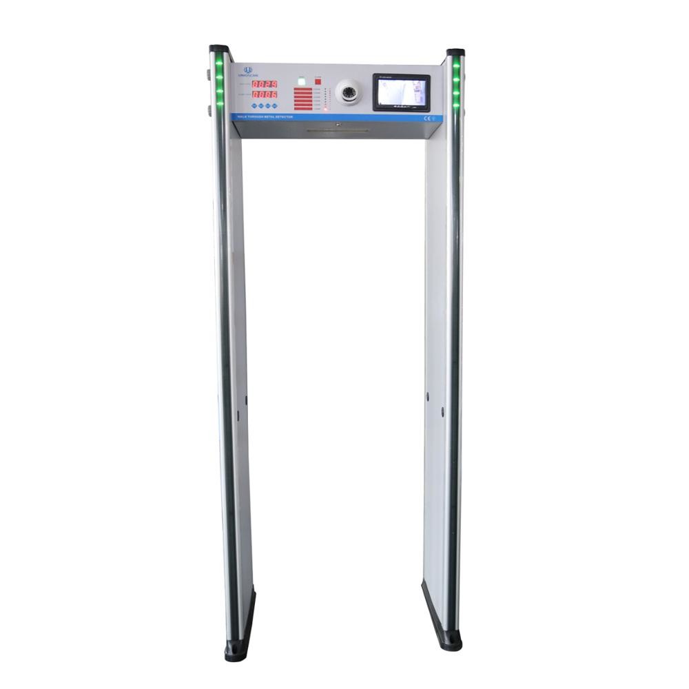 6 Zones Walk Through Security Body Scanner Door Frame Archway Metal Detector Gate With High Resolution CCTV Camera / DVR