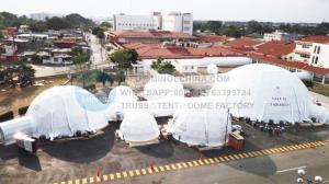 Wholesale White Geodesic Wedding Dome Tent 30m Dia With PVC Curtains Door from china suppliers