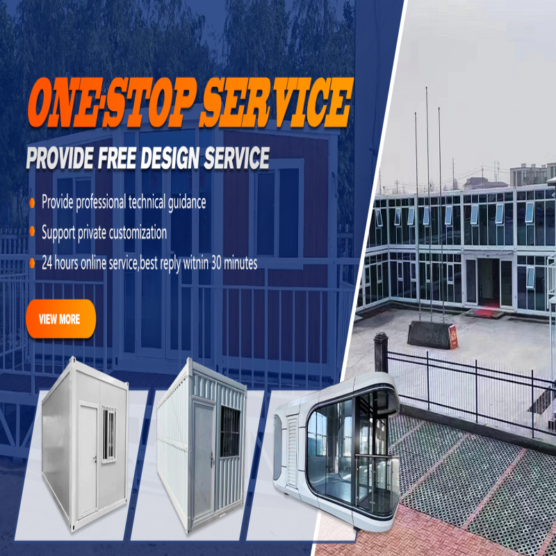 Portable 20ft Foldable Prefab Container House with Toilet Modern Design Steel Luxury