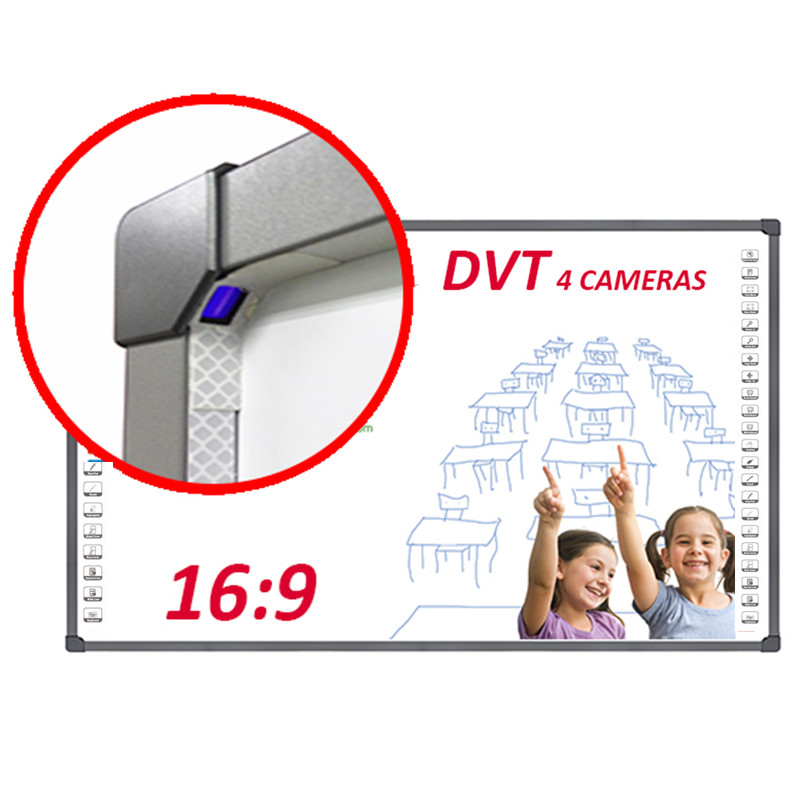 Iboard Interactive Whiteboard Overlay Infrared Touch 120 Inch 10 Points USB Port 4K Projector White Board For Room School