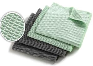Wholesale Green Black Microfiber Waffle Cloth from china suppliers