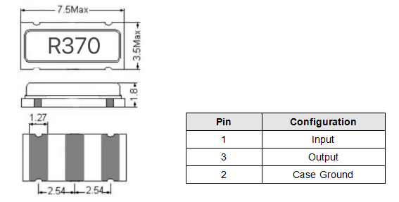 Surface Acoustic Wave SAW Resonators 369.925MHz To 370.075MHz