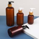 300ml 500ml Biodegradable Bamboo Cap Amber Matt Black PET Bottle for in Other