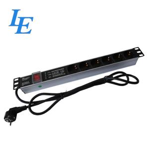 Wholesale Germany Type 10 Inch 19 Inch Server Rack Pdu Overload Surge Protection Black from china suppliers