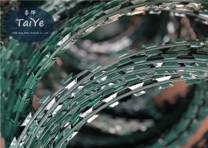Wholesale Green Plastic PVC Coated Razor Wire BTO22 Type High Tensile Prison Razor Wire from china suppliers