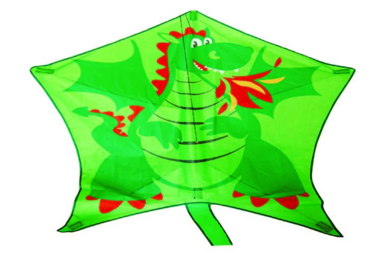 100*120cm 30m String Line Dinosaur Kite With Fiberglass Frame
