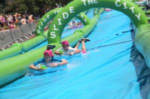 Wholesale Super quality 300m inflatable slide the city, inflatable water slip n city slide for adult from china suppliers