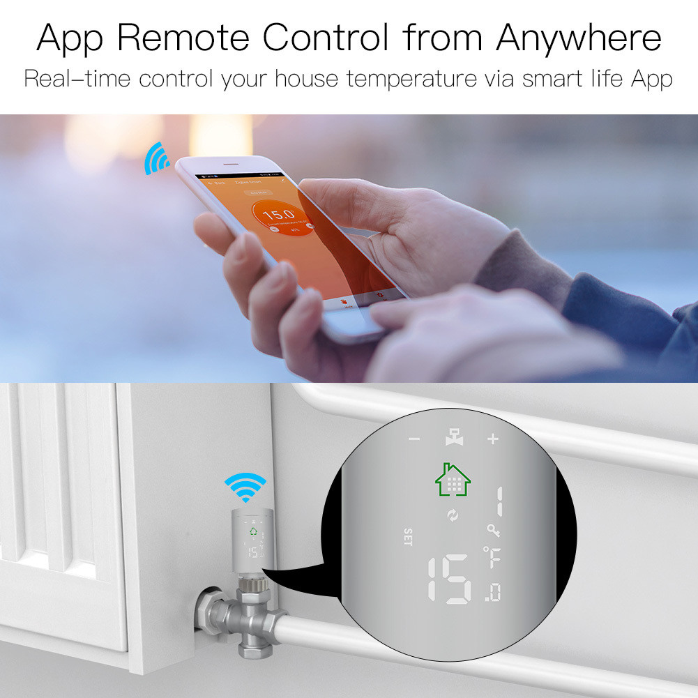 Zigbee 3.0 Wifi Thermostatic Radiator Valve 2.4Ghz Wireless Radiator Thermostat