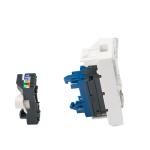 Exact Cables 45*22.5 French Face Plate UTP CAT6 Single Keystone Jack at Category