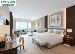 Wholesale Sofitel Five Star Standard Hotel Furniture Bedroom Sets Ebony Veneer + Light Hue Fnurnitures from china suppliers