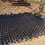 Road Construction Gravel Grid Geoell 445mm 1.27mm Thickness