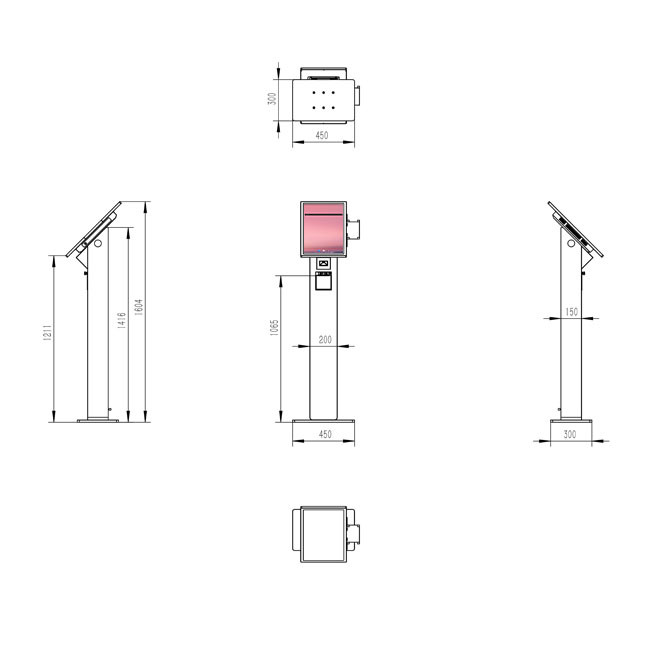 21.5'' Android Self-Service Digital Ordering Station for Retail and Food Service