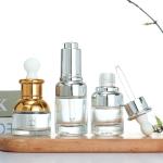 Round Glass Bottle Alu Dropper Essential Oil Bottle with Box Customize Luxury