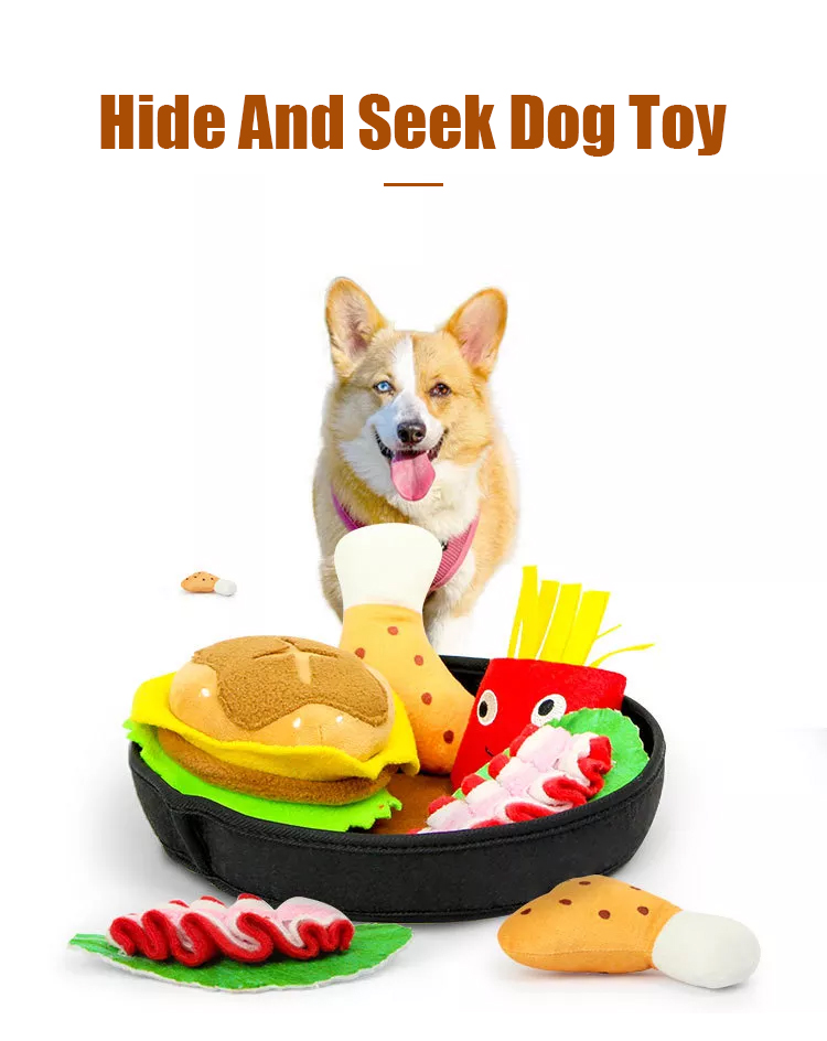 Upgrade Your Pet's Playtime with 2022 Dog Breakfast Toy Interactive Plush Hide Seek Tooth Cleaning Dog IQ Intelligent Toy