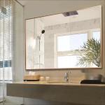 Ever day Aluminium Standing Floor Hairdresser Black Bathroom Wall Hanging Mirror