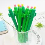 Comfortable Holding Smooth Writing Gel Pen 0.5mm Cactus Silicone Neutral Pen