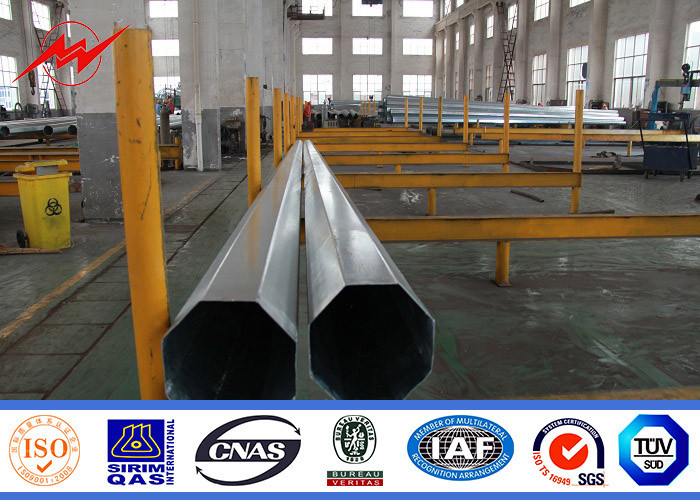 80ft Q345 5mm Type Electric Galvanised Steel Pole Support For The Philippines