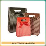 large size paper bag /shopping bag with beautiful silk ribbon