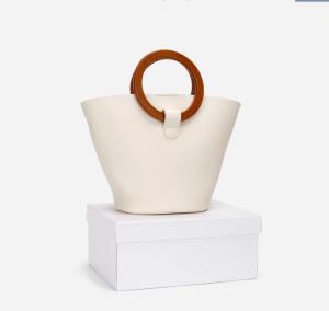Wholesale 20cm Womens Leather Bag Portable Ring Handle Bucket Bag from china suppliers