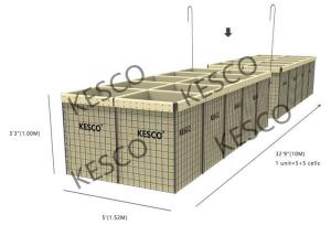 Wholesale MIL 4 Defense Hesco Bastion Collapsible Metal Security Barrier 3'' X 3'' Mesh Hole from china suppliers