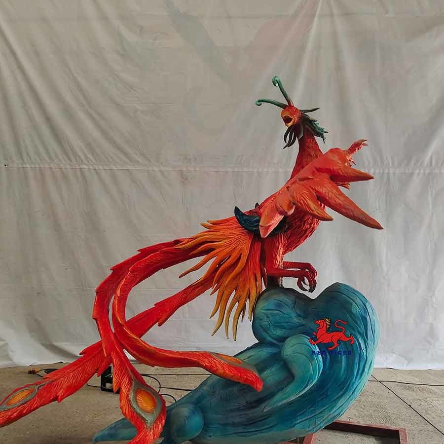 Electronic Handcrafted Realistic Animatronic Animals Chinese Ancient Creatures —Zhuque
