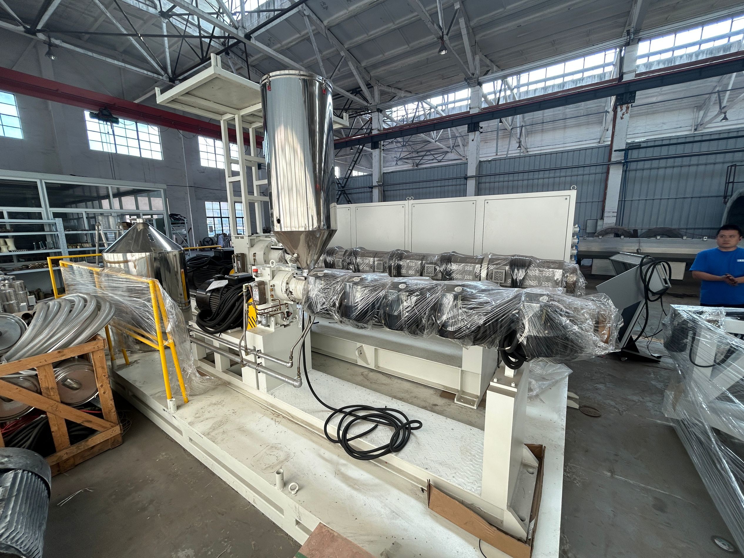 355-800mm HDPE Pipe Extrusion Line With Single Screw Extruder