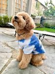 Blue And White Tie Dye pet and owner outfits breathable zoopollo