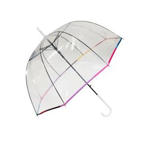 Wholesale PVC Transparent Dome Shaped Rain Umbrella With Fiberglass Ribs 23 Inches Customized Logo from china suppliers