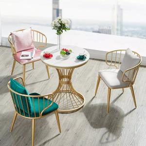 Wholesale Dust Proof Wedding Party Gilded Chairs 21.5 Inch Length Outdoor Bistro Furniture from china suppliers