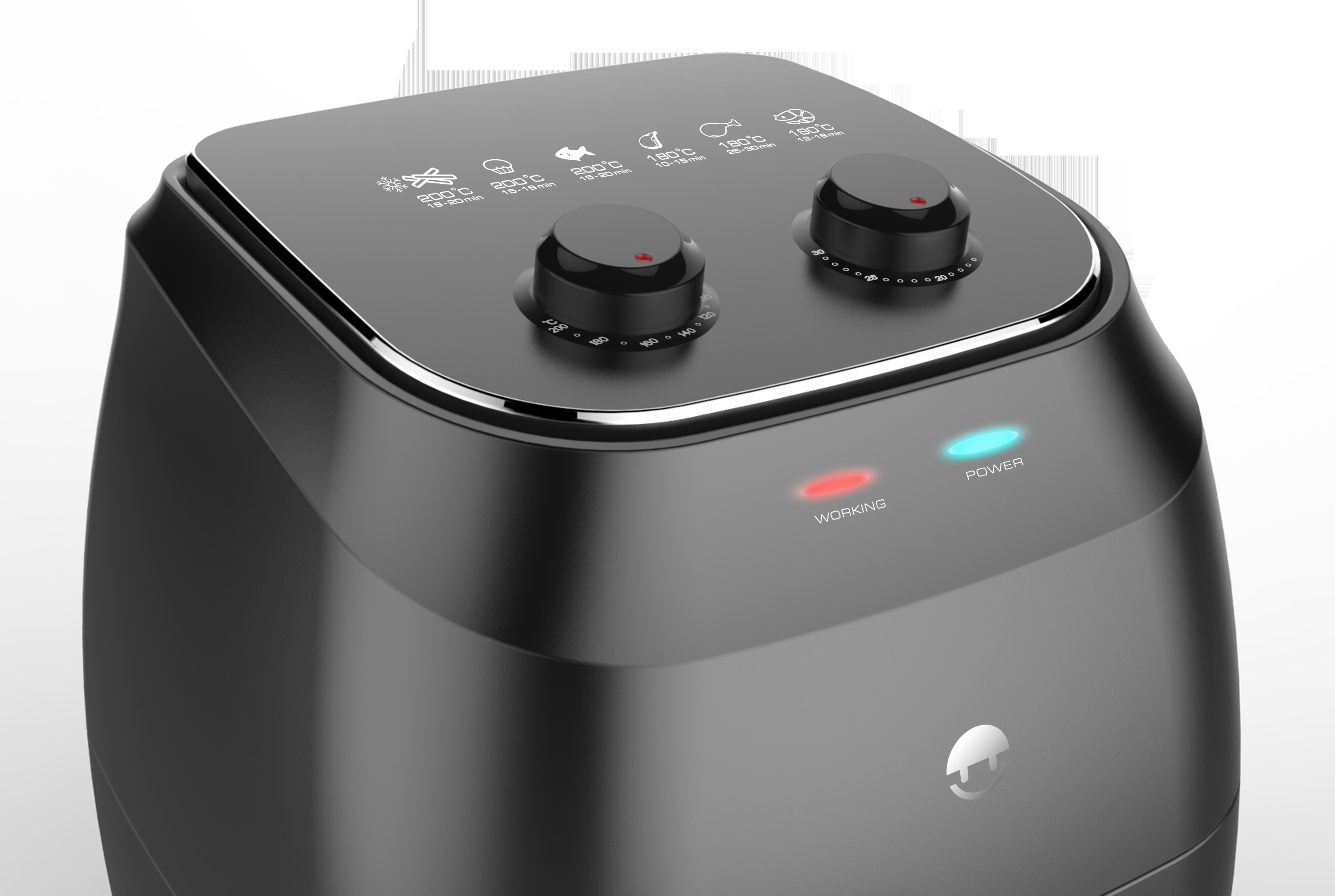Touch Control Family Air Fryer , 8 In 1 Air Fryer Oilless Cooker Color Customized
