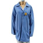 Antistatic 96% Polyester 4% Carbon 3mm Diamond Fabric ESD Smocks Coats