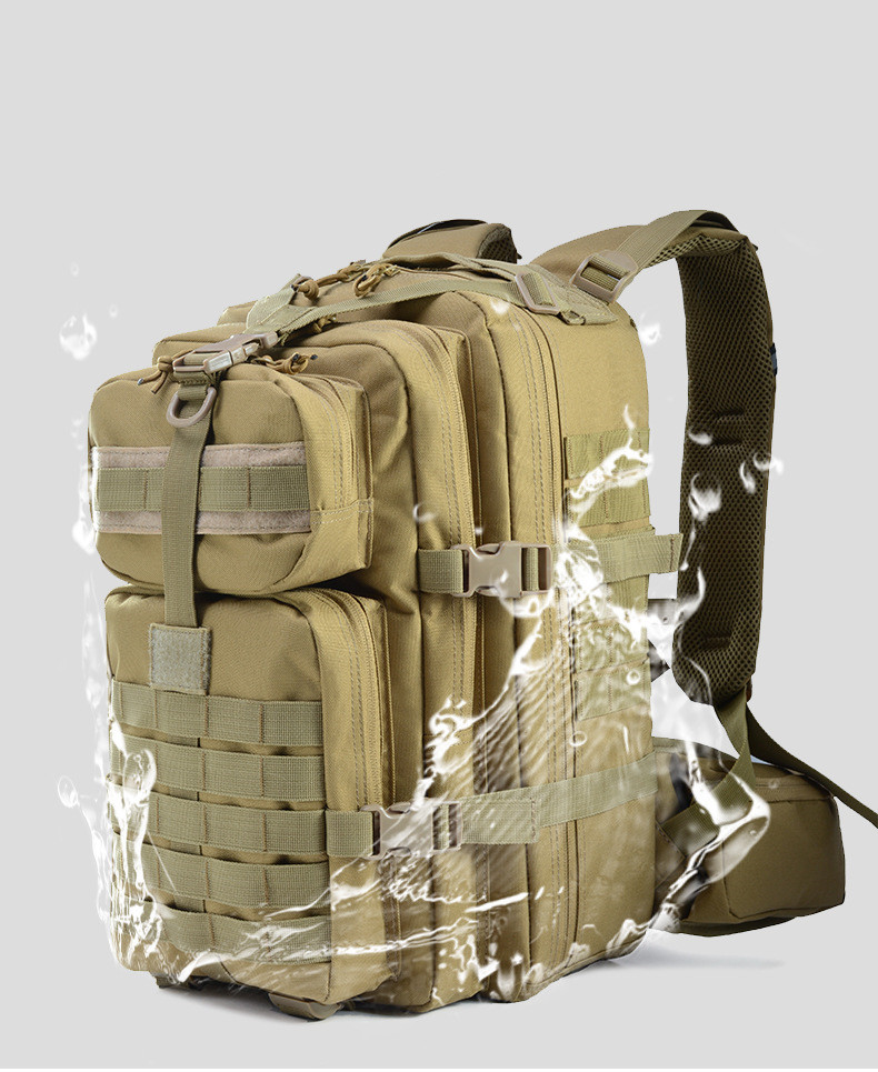 Khaki Oxford TAN Tactical Hiking Backpack Thicken 40L Camping