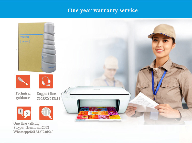 TN114 Konica Minola Toner For Bizhub 162/163/180/181/210/211/7516/7521, DI152,DI183F