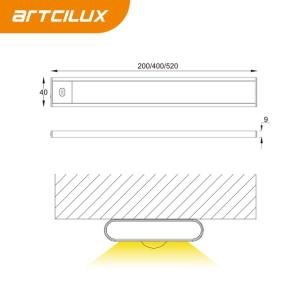 Wholesale 305mm Cable Length Under Cabinet Light Panel 5V Voltage Aluminum PC Material from china suppliers