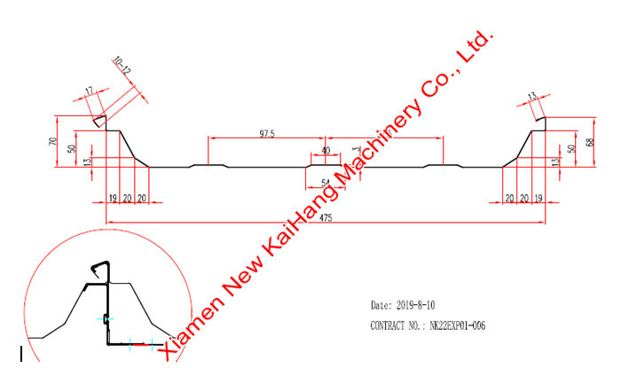 Standing seam roll forming machine, boltless roofing, flex-lok, straight roof panel, fixing clip