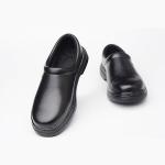 Chef Work Shoes Steel Toe Anti Smash Anti Puncture Casual Leather Shoes
