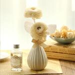 White Color Luxury Reed Diffuser Home Porcelain Air Fresheners Aroma Flower