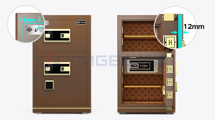 Dual Alarm Smart Office Safe Box For Security H800mm 46±2KG YB/N7-80D