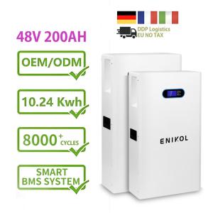 Wholesale 48V 10KWH Solar Battery With LCD Display 200A Lifepo4 Battery Energy Power Wall from china suppliers