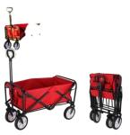 Supermarket Heavy Duty 4-Wheel Steel Trolley Cart for Outdoor Camping and Beach