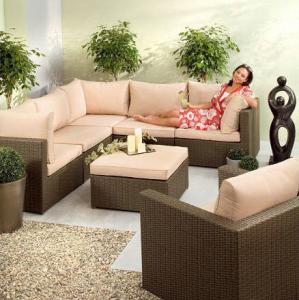 Wholesale 7pcs hairy round rattan sofas from china suppliers