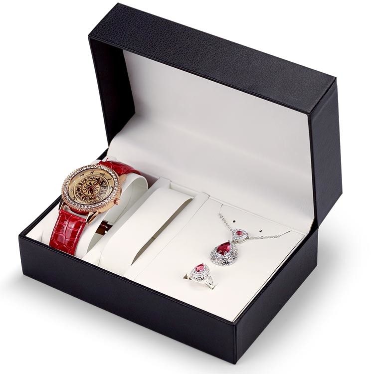 F Flute Paperboard Packaging Watch Gift Boxes Flocking Insert