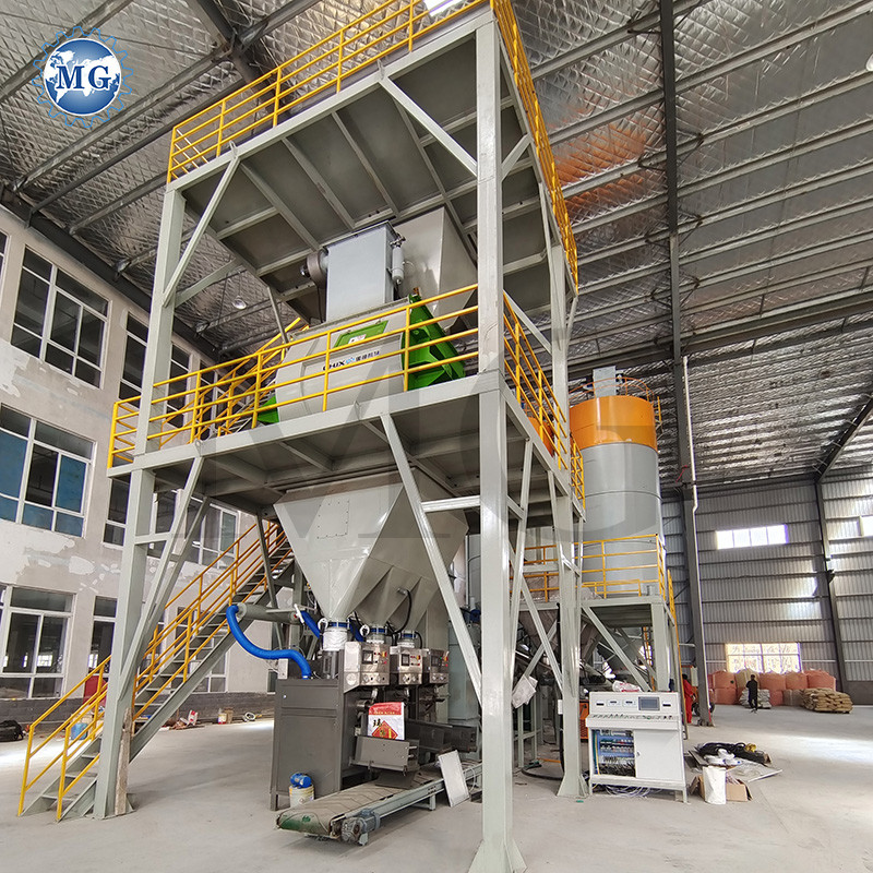 10T / H Dry Mix Mortar Plant Full Automatic Production Line Twin Shaft Paddle Mixer