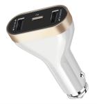 3.1A 3 Ports USB Car Charger Adapter Type C 30W Eco Friendly