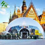 PVC Glass Door Geodesic Insulated Dome Tent Fire Proof Durable Shelter