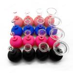 15mm 25mm Blue Rubber Glass Vacuum Cupping Cups For Healthcare
