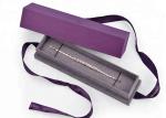 Purple Velvet Cardboard Jewelry Box With Necklace Hanger Window Paper Lid Luxury